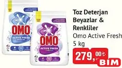 OMO ACTİVE FRESH TOZ DETERJAN BEYAZLAR & RENKLİLER 5 KG